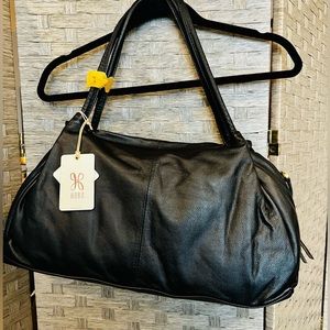 HOBO New Leather Black Prima Medium Tote